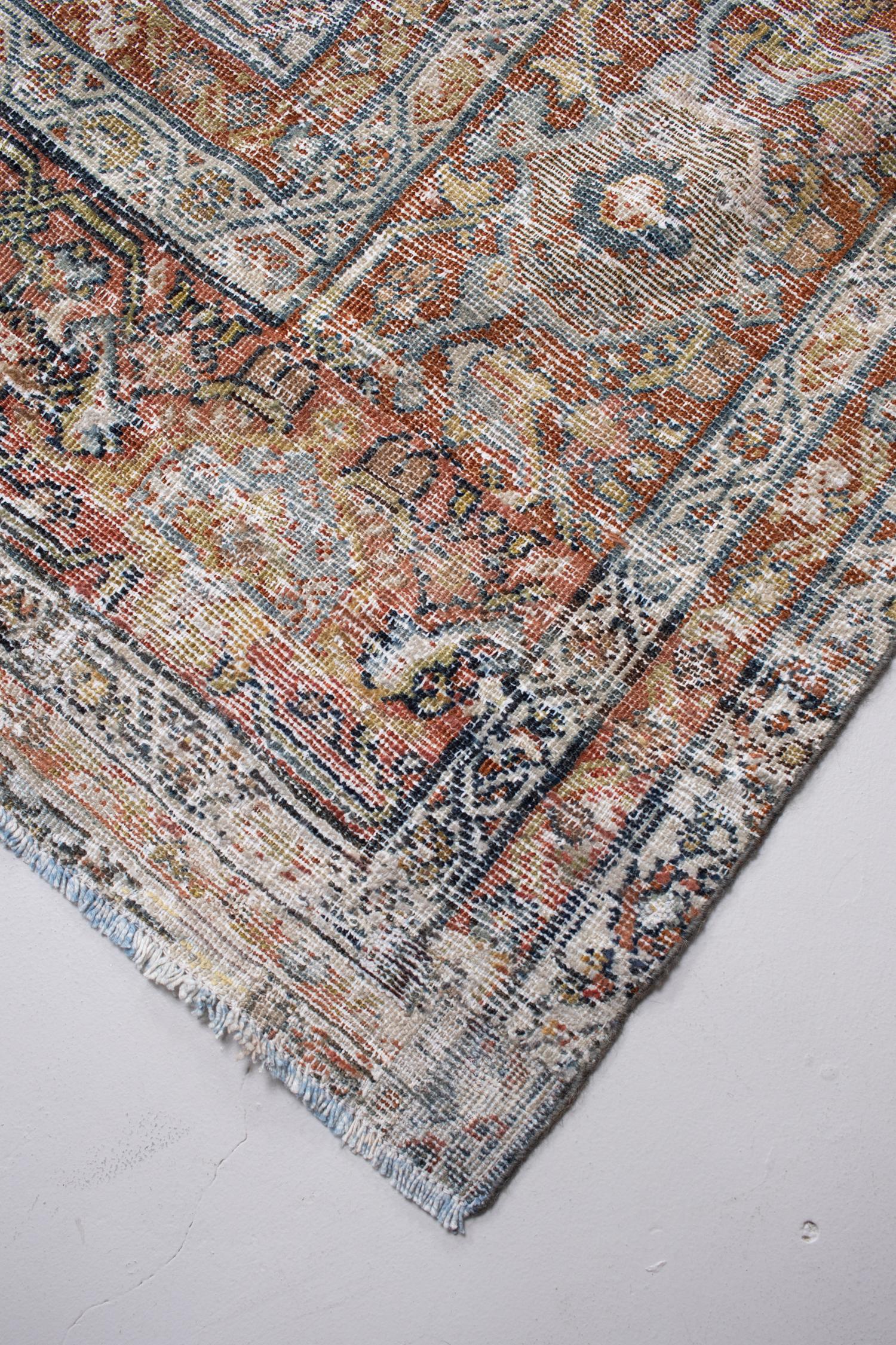 Early 20th Century Vintage Persian Mahal Rug For Sale