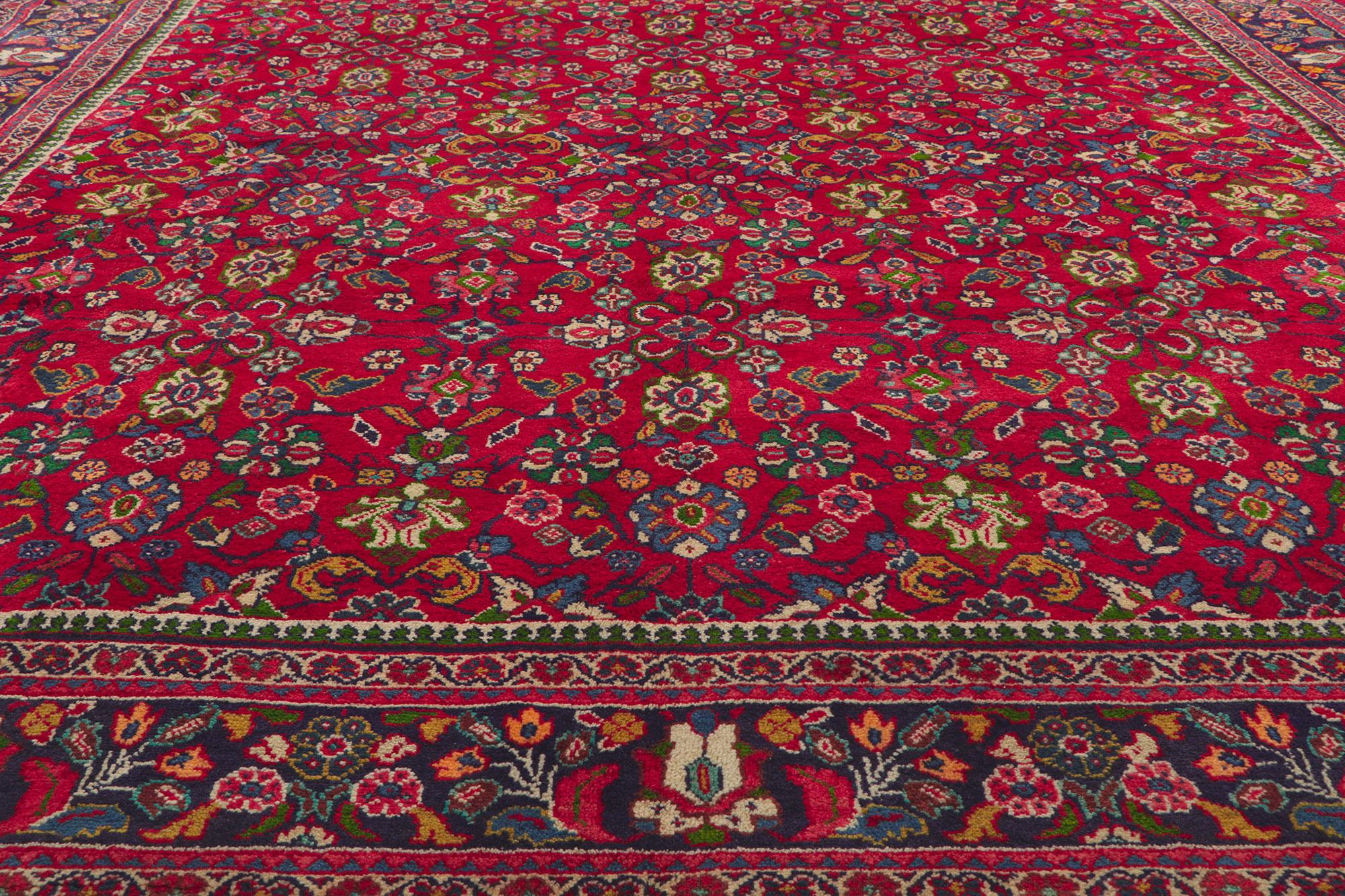 20th Century Vintage Persian Mahal Rug For Sale
