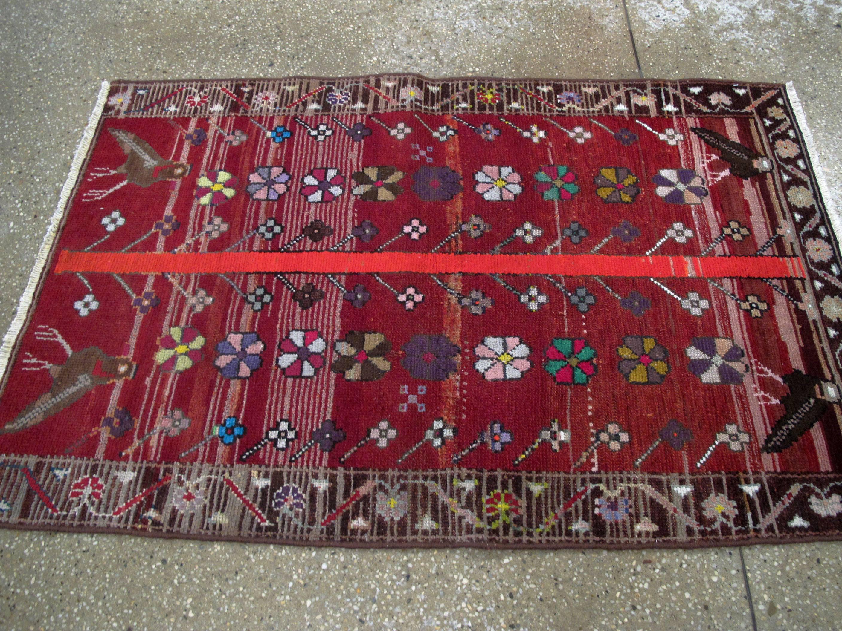 Wool Vintage Persian Mahal Rug For Sale