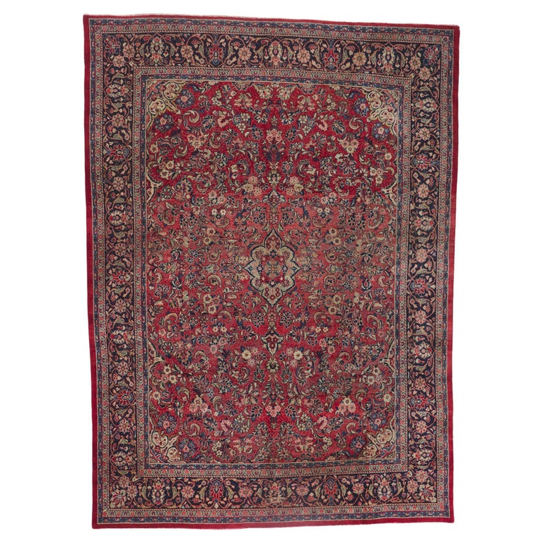 Vintage Persian Mahal Rug For Sale at 1stDibs