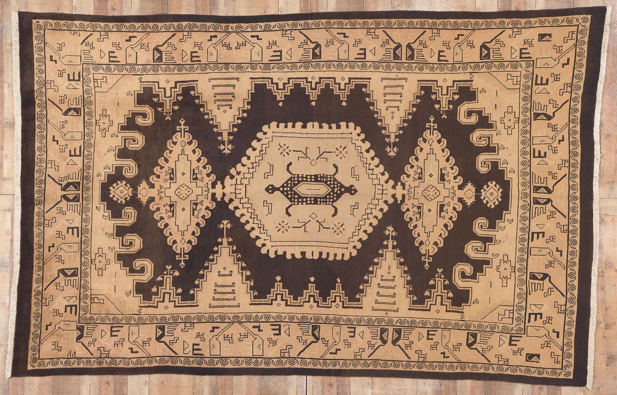 Persischer Mahal-Teppich im Stammes-Adirondack Lodge-Stil, Vintage 2