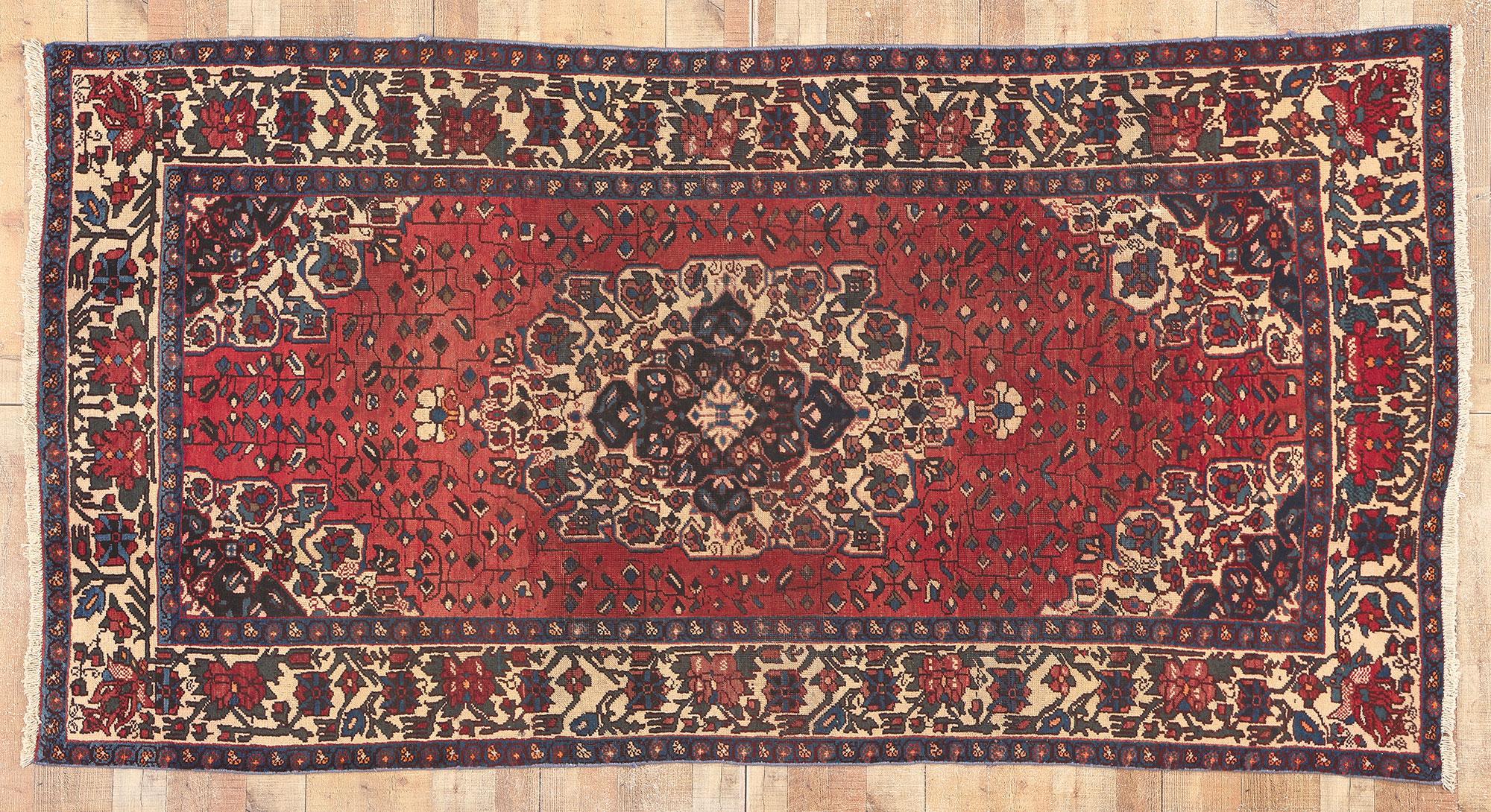 Vintage Persian Mahal Rug, Perpetually Posh Meets Elizabethan Style For Sale 2