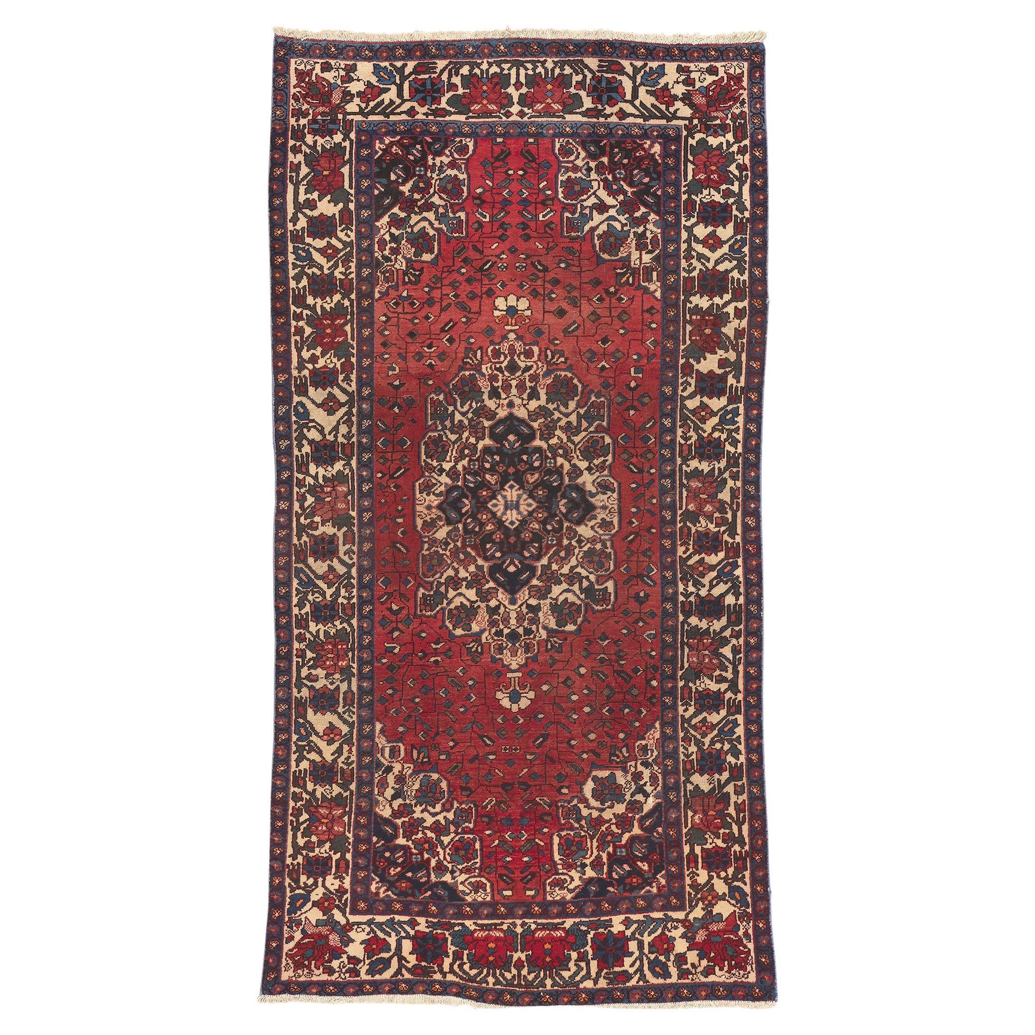 Vintage Persian Mahal Rug, Perpetually Posh Meets Elizabethan Style For Sale