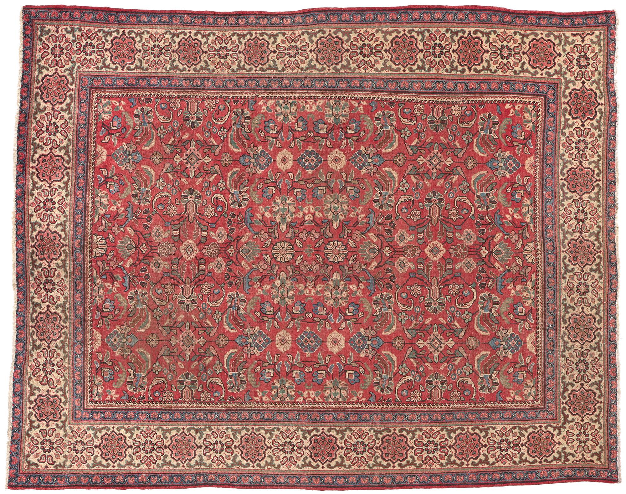 Vintage Persian Mahal Rug, Traditional Elegance Meets Subtle Sophistication 3