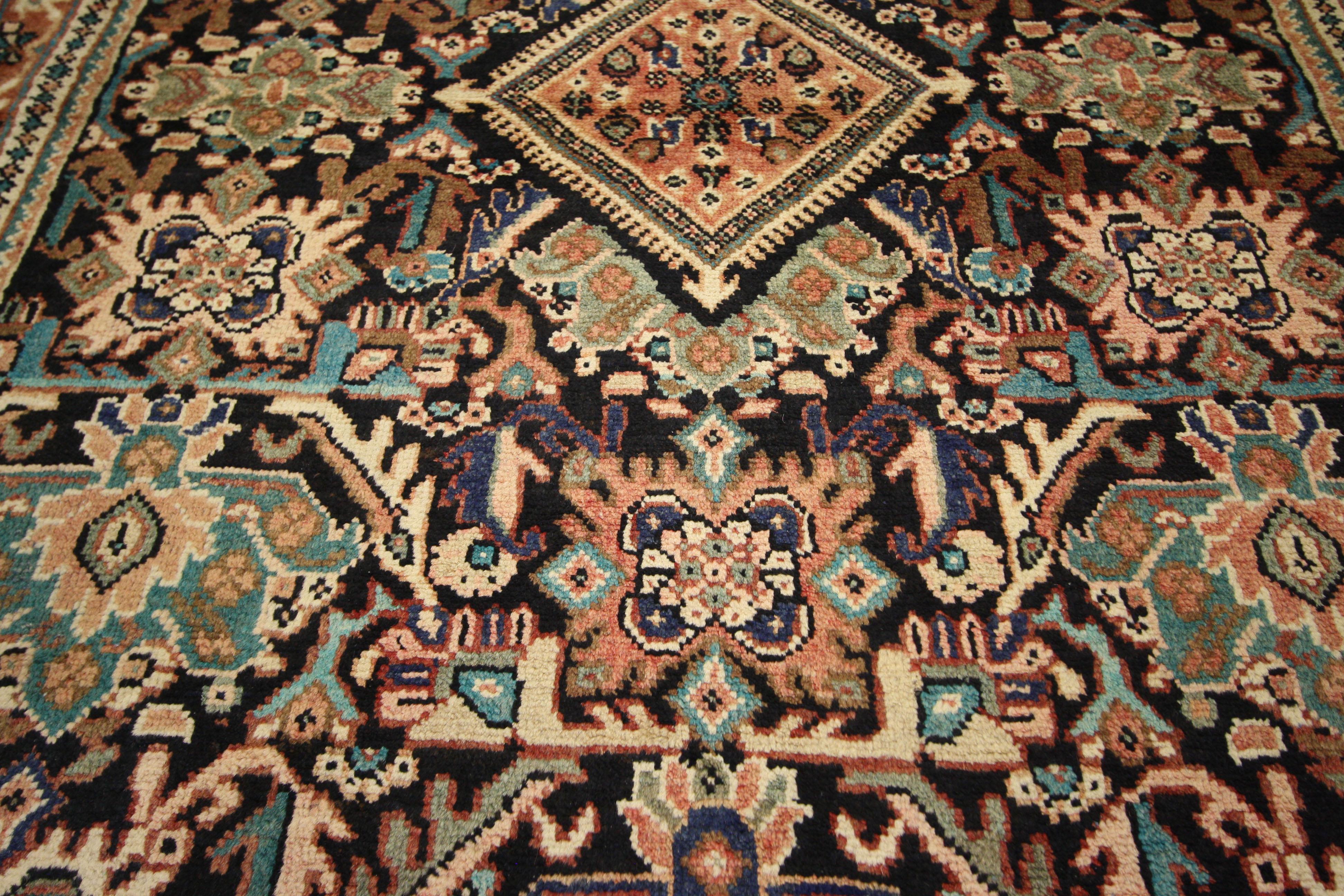 Hand-Knotted Vintage Persian Mahal Rug with Traditional Style Kitchen, Foyer or Entry Rug For Sale
