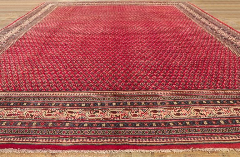 Vintage Persian Mahal Rug with Allover Boteh For Sale at 1stDibs