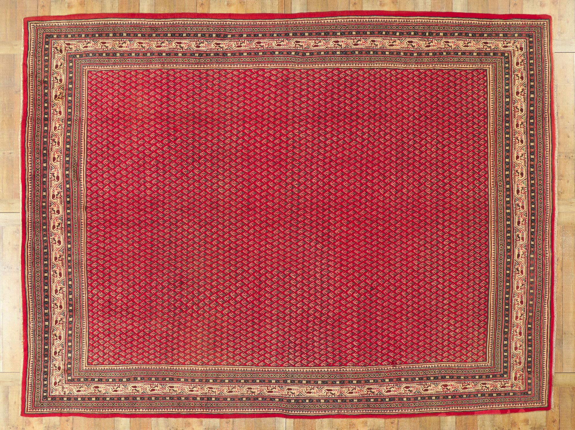 Großer roter Vintage-Perser-Mahal-Teppich im Angebot 1