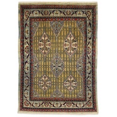 Tapis persan Mahal vintage avec style Art Déco rétro moderne