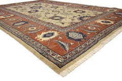 Vintage Persian Mahal Rug with Earth-Tone Colors