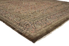 Vintage Persian Mahal Rug with English Country Cottage Style