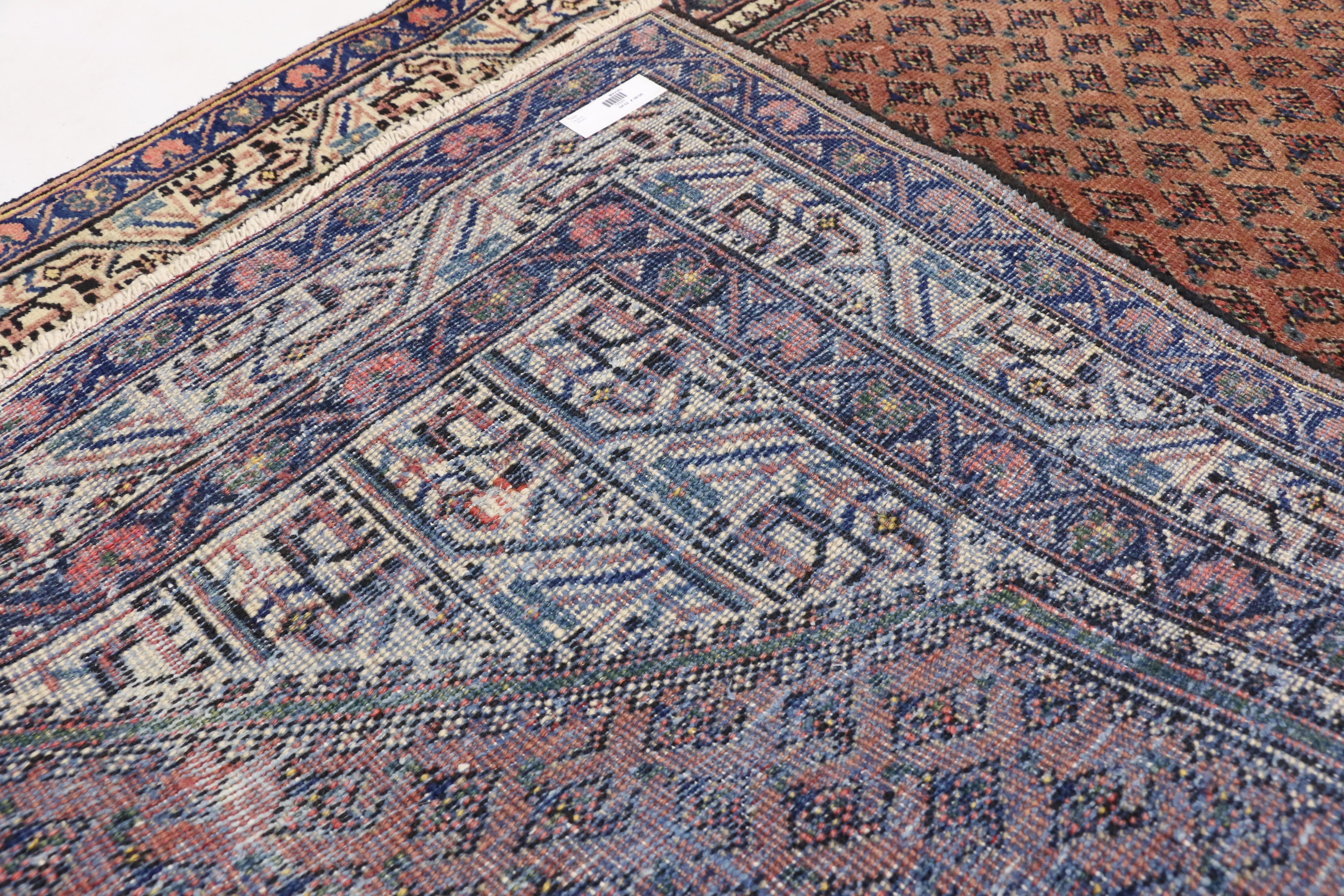 Persischer Mahal-Teppich im traditionellen englischen Stil, Vintage (Rustikal) im Angebot