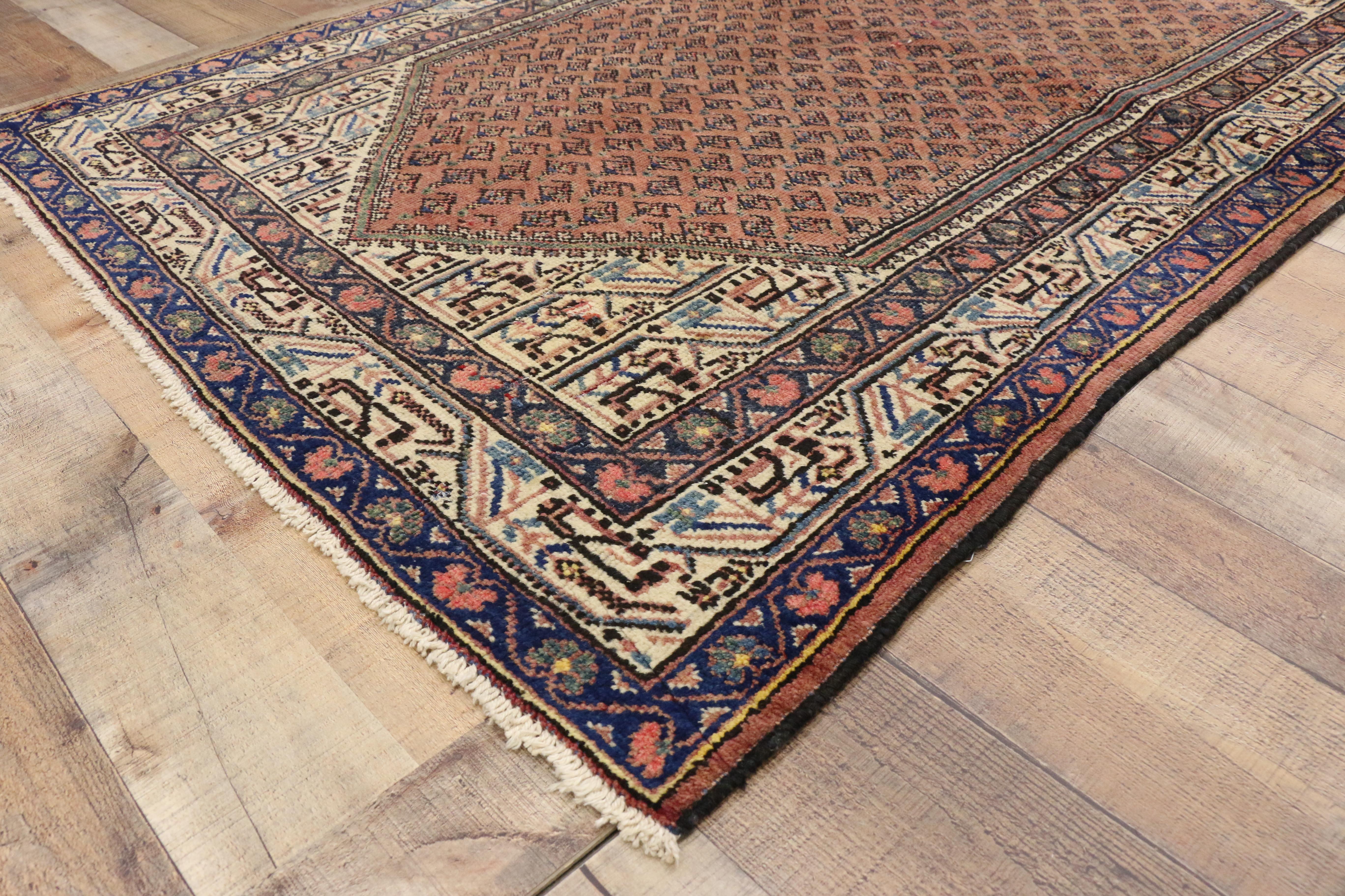 Persischer Mahal-Teppich im traditionellen englischen Stil, Vintage (Handgeknüpft) im Angebot