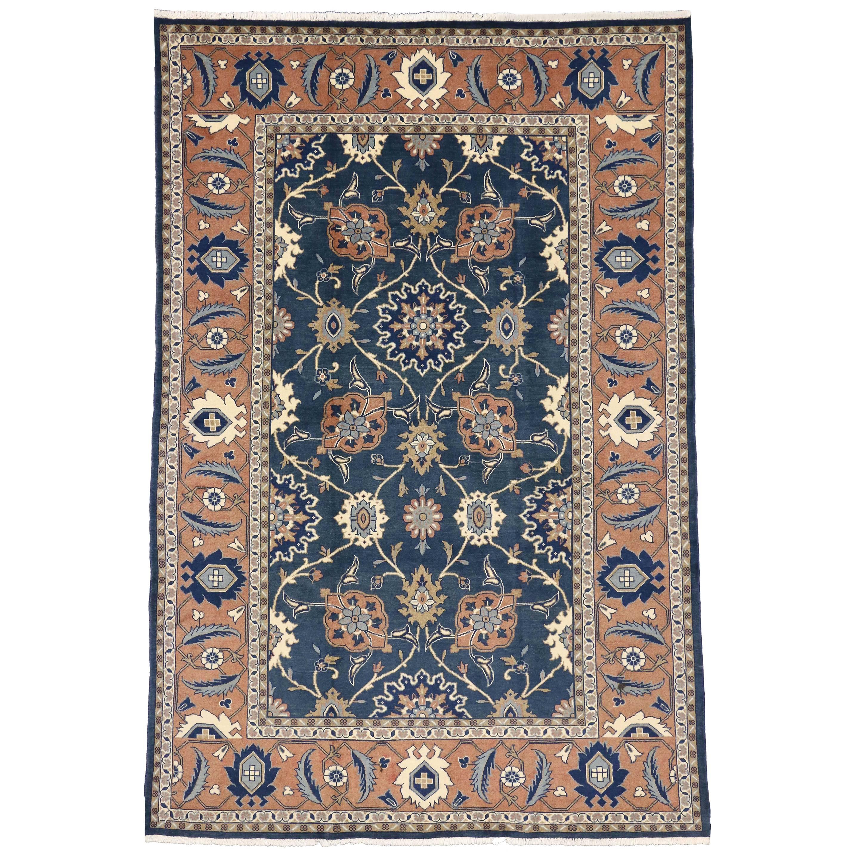 Persischer Mahal-Teppich im spanischen Revival-Stil mit Mina Khani-Muster im Angebot