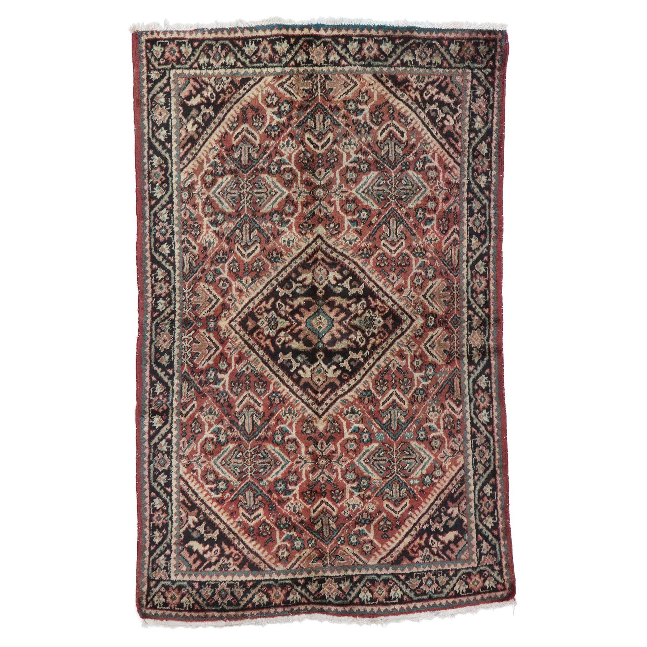 Persischer Mahal-Teppich im modernen, rustikalen Stil im Angebot