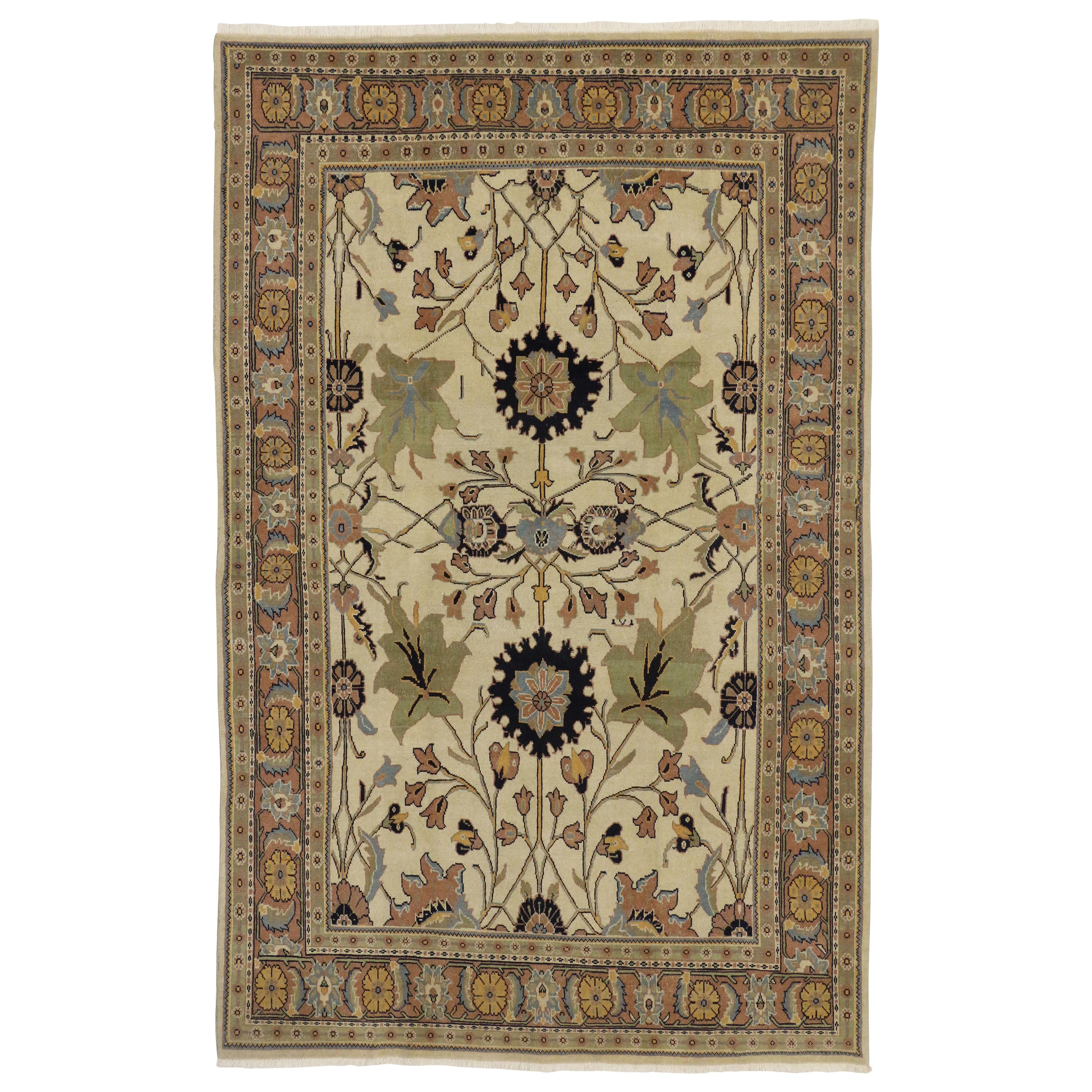 Vintage Mahal Persian Rug with Modern Traditional Style For Sale at 1stDibs