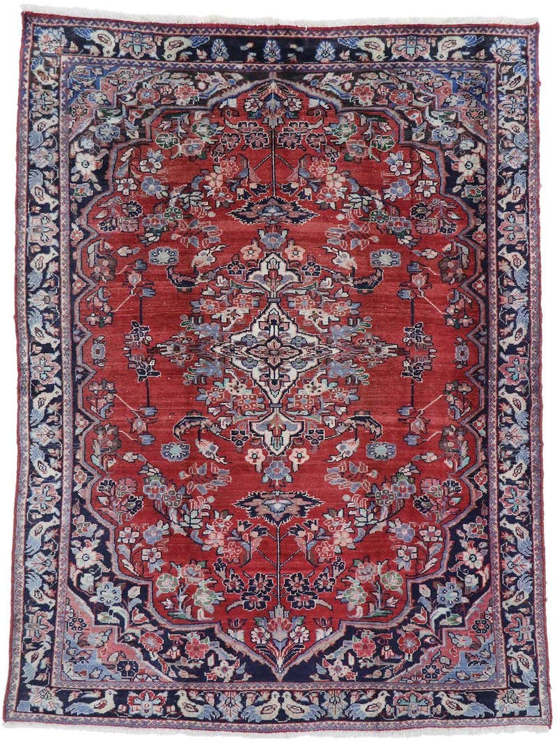 Vintage Persian Bakhtiari Rug with Old World Victorian Renaissance ...