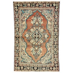 Vintage Persian Mahal Rug with Rustic English Country Cottage Style