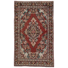 Retro Persian Mahal Rug with Rustic English Country Style