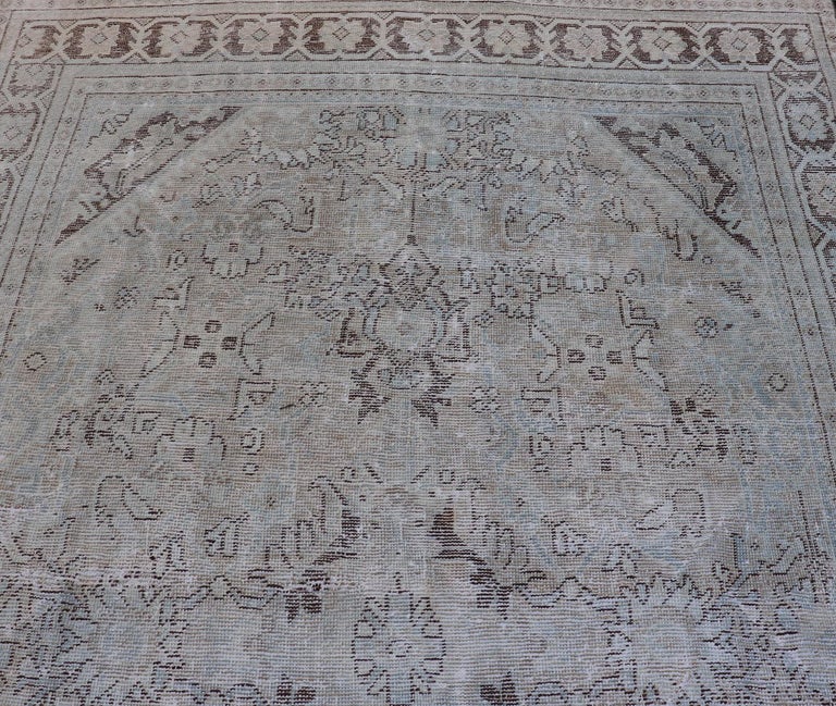 Vintage Persian Mahal Rug with Sub-Geometric Design with Small ...
