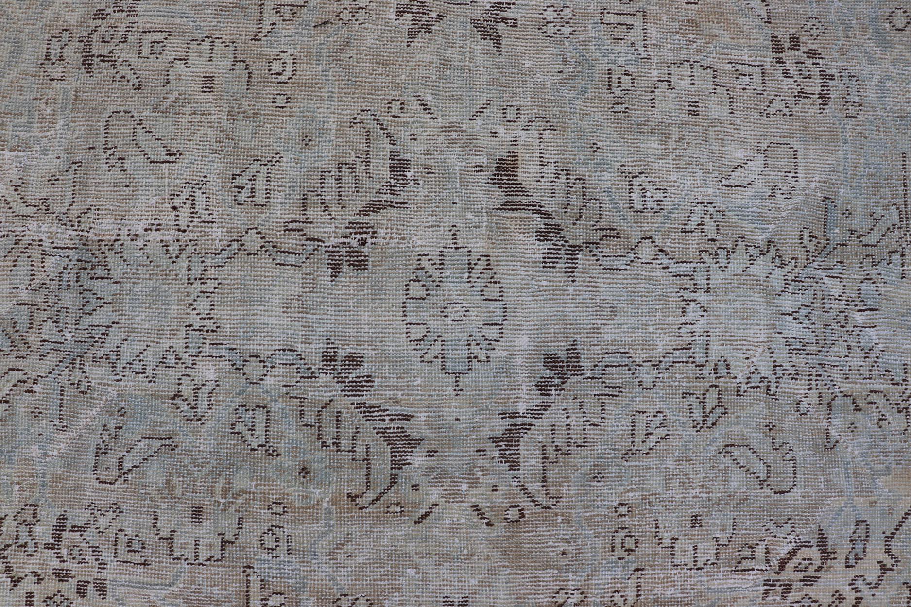 Persischer Mahal-Teppich mit subgeometrischem Design und kleinem Medaillon im Angebot 4