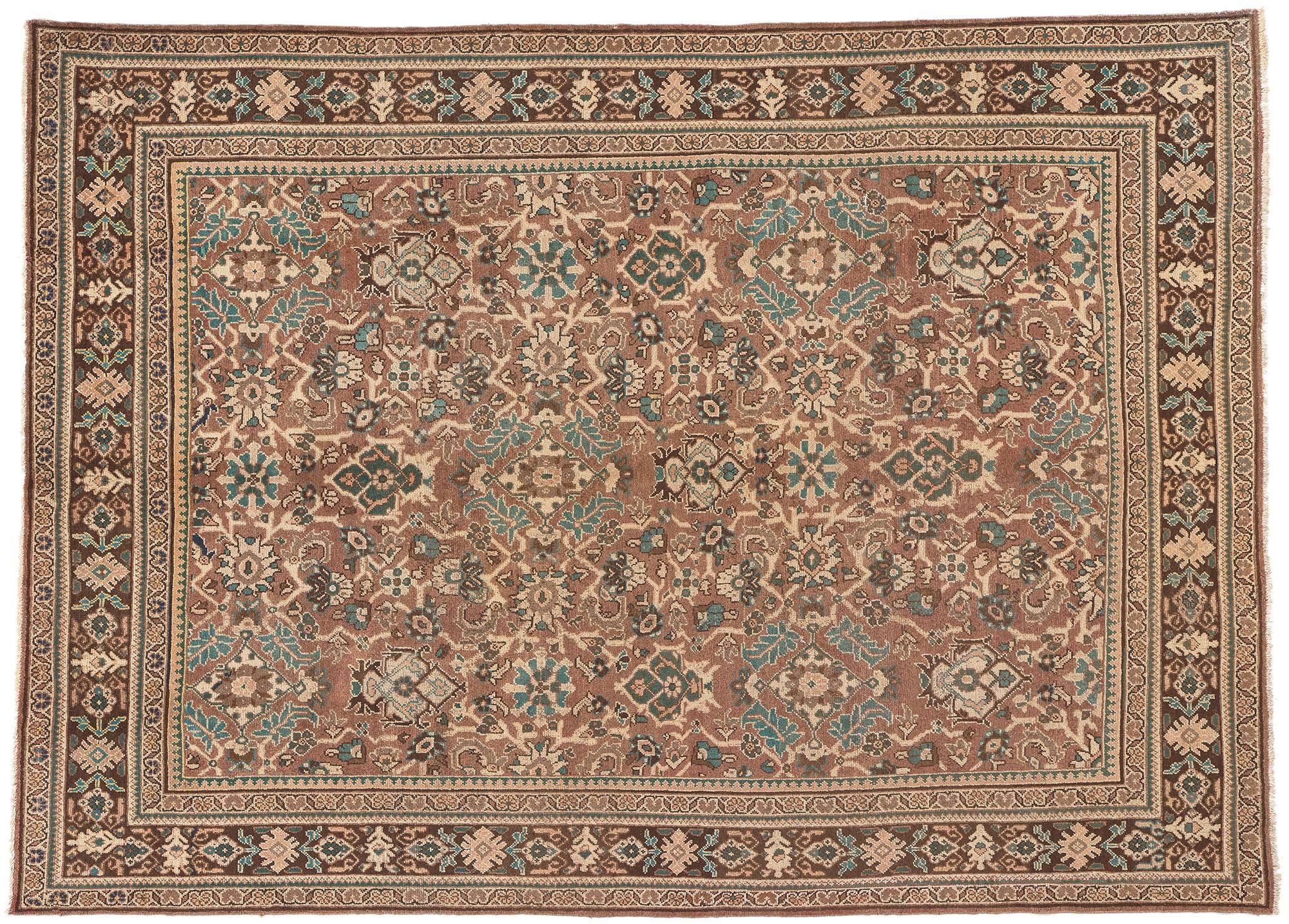 Vintage Persian Mahal Rug with Traditional Style For Sale 3