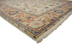 Vintage Persian Mahal Rug with Rustic Italian Country Cottage Style