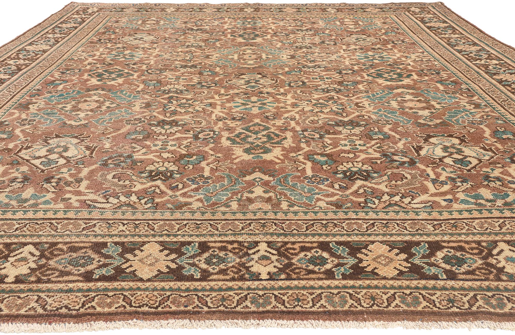 Tabriz Vintage Persian Mahal Rug with Traditional Style For Sale