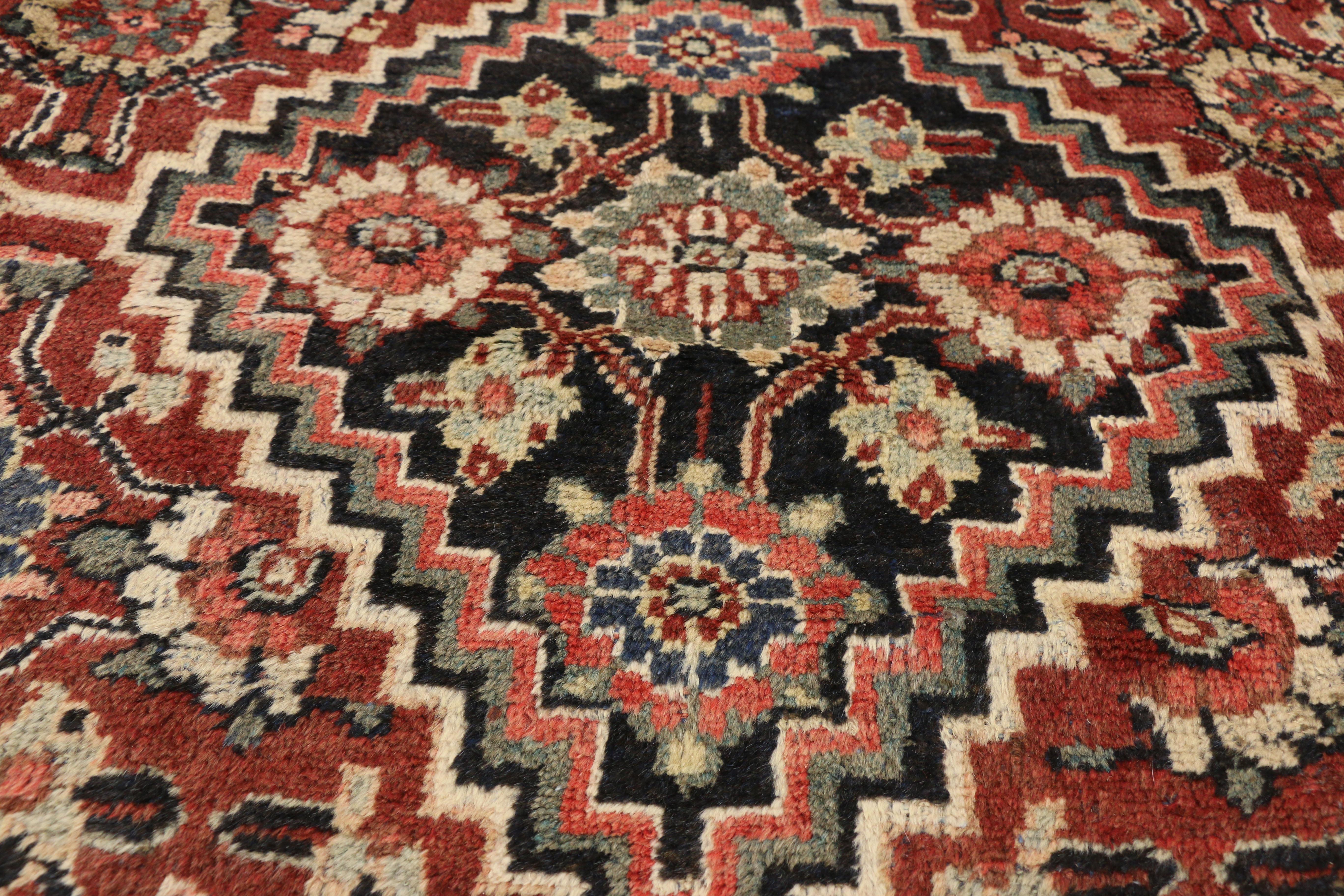 Persischer Mahal-Teppich im Vintage-Stil im englischen traditionellen Stil (Handgeknüpft) im Angebot