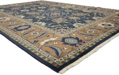 Vintage Persian Mahal Rug with Mina Khani Pattern and Spanish Revival Style