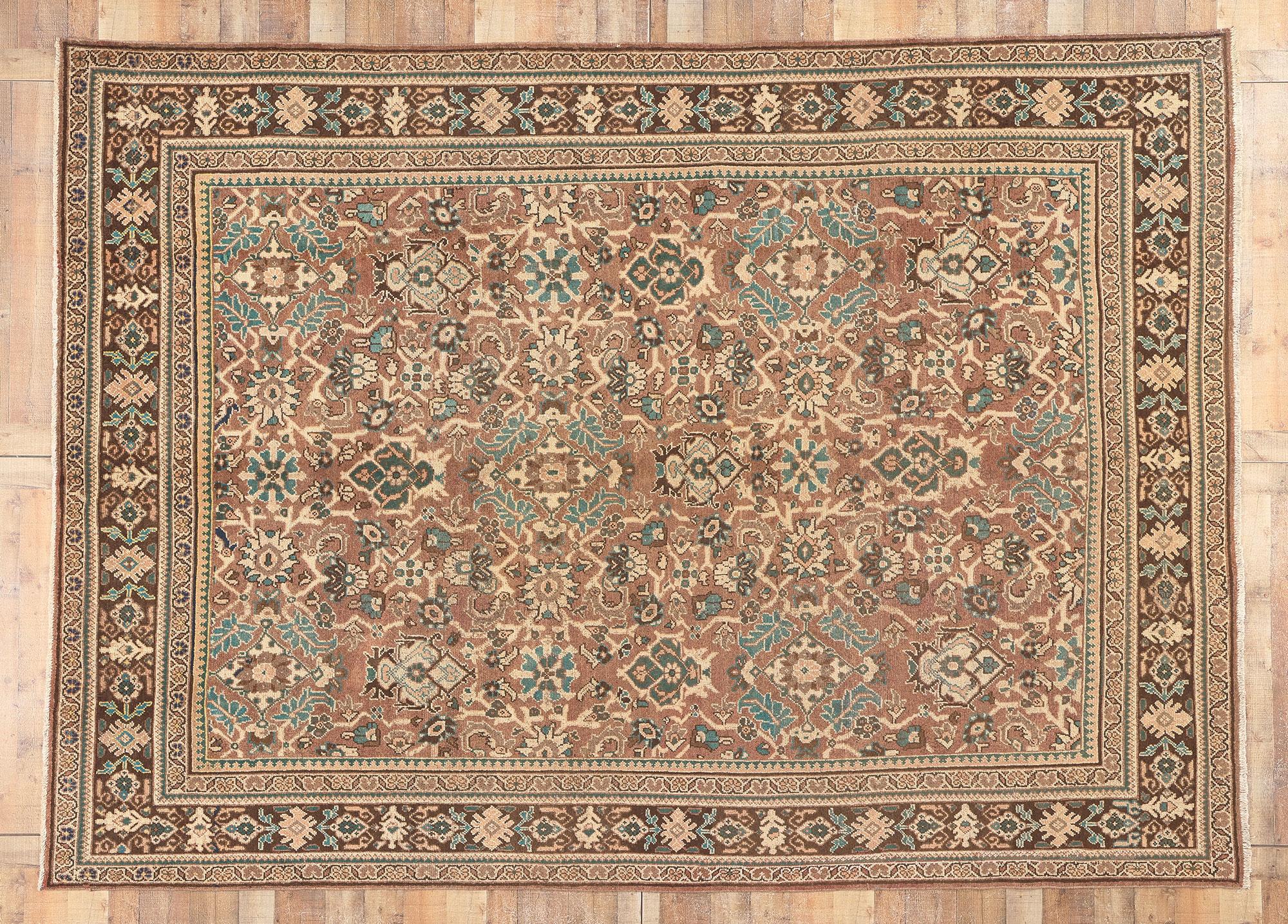 Vintage Persian Mahal Rug with Traditional Style For Sale 2