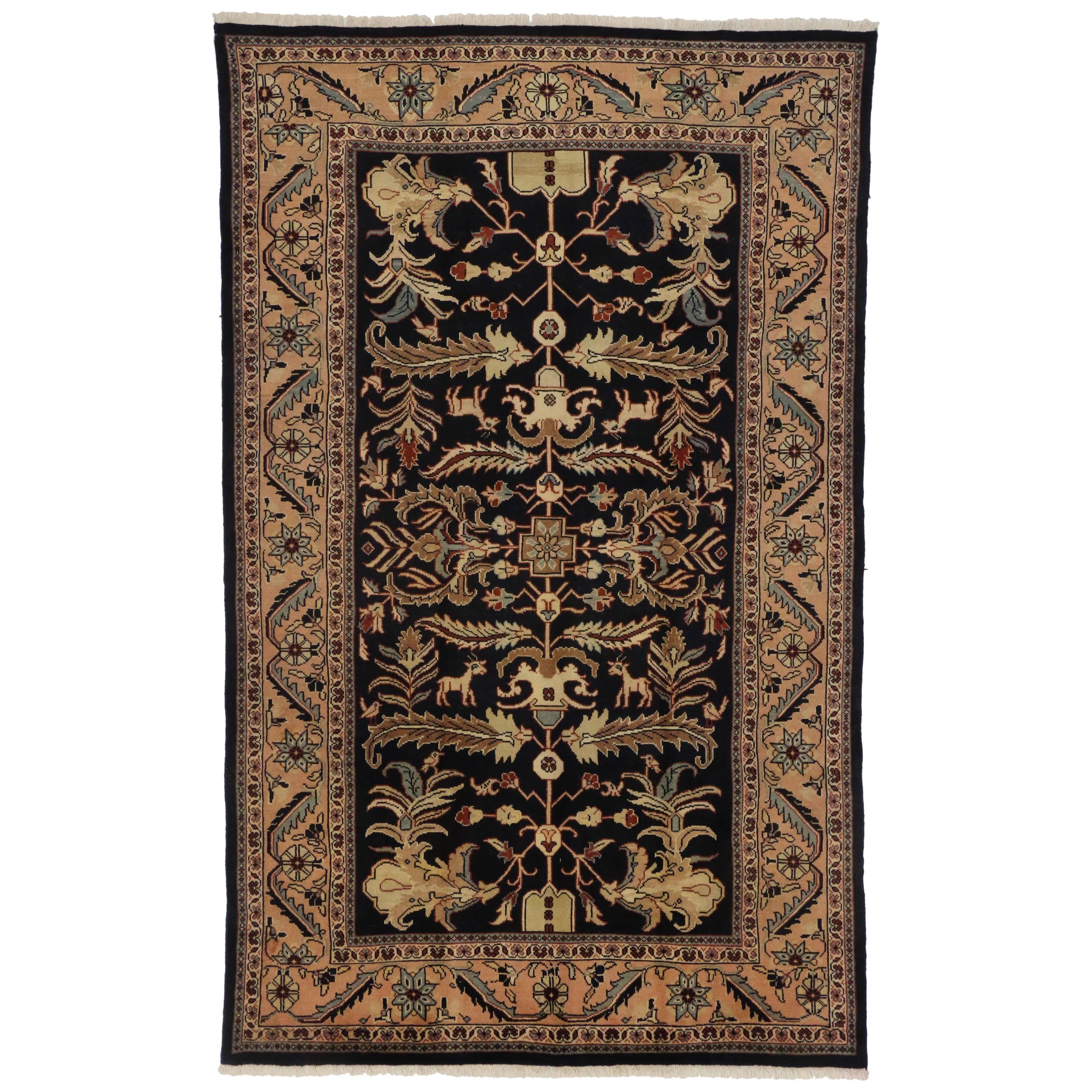 Vintage Persian Mahal Rug with Traditional Style For Sale
