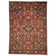 Vintage Persian Mahal Rug with English Traditional Style