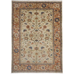 Vintage Persian Mahal Rug with Rustic Italian Country Cottage Style