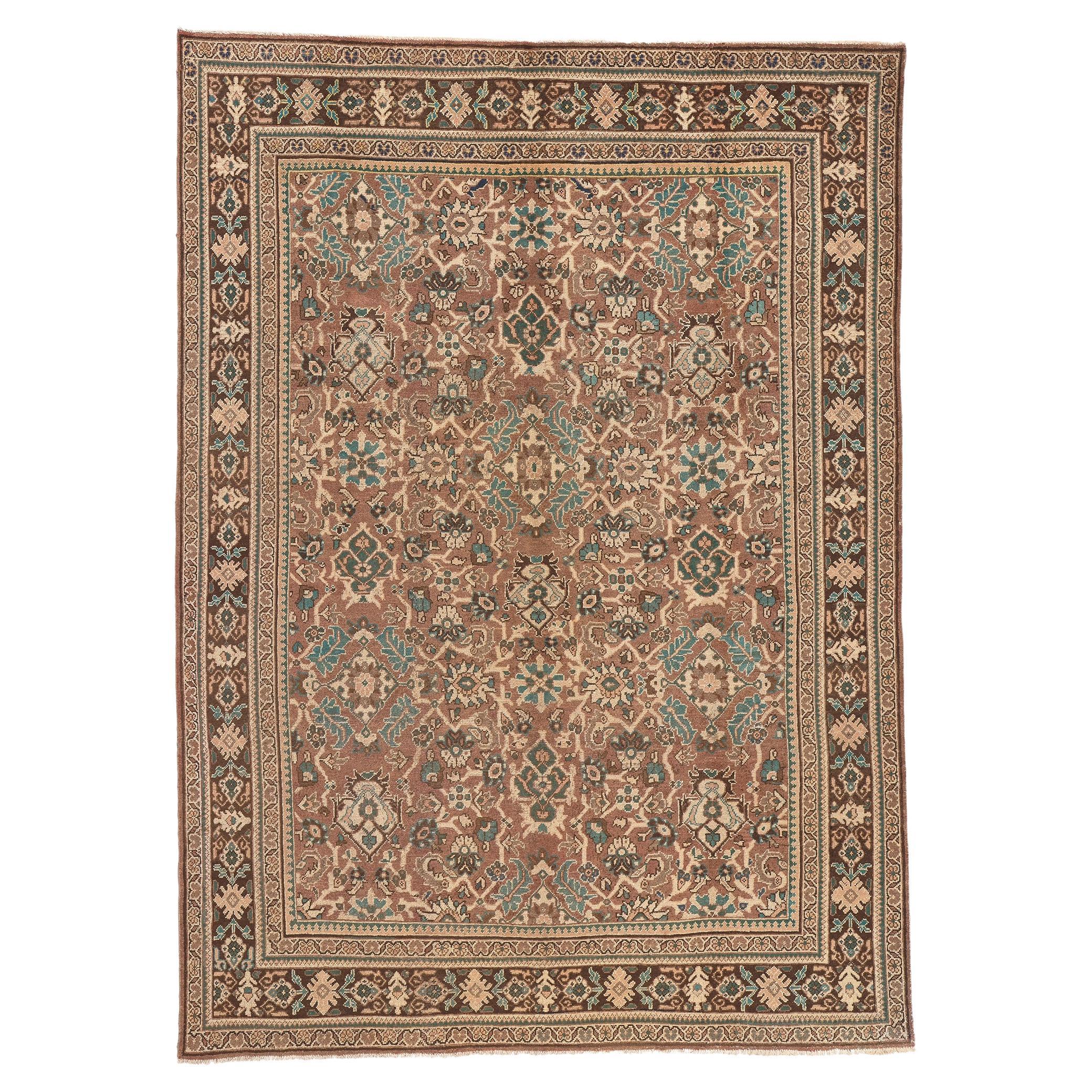 Vintage Persian Mahal Rug with Traditional Style