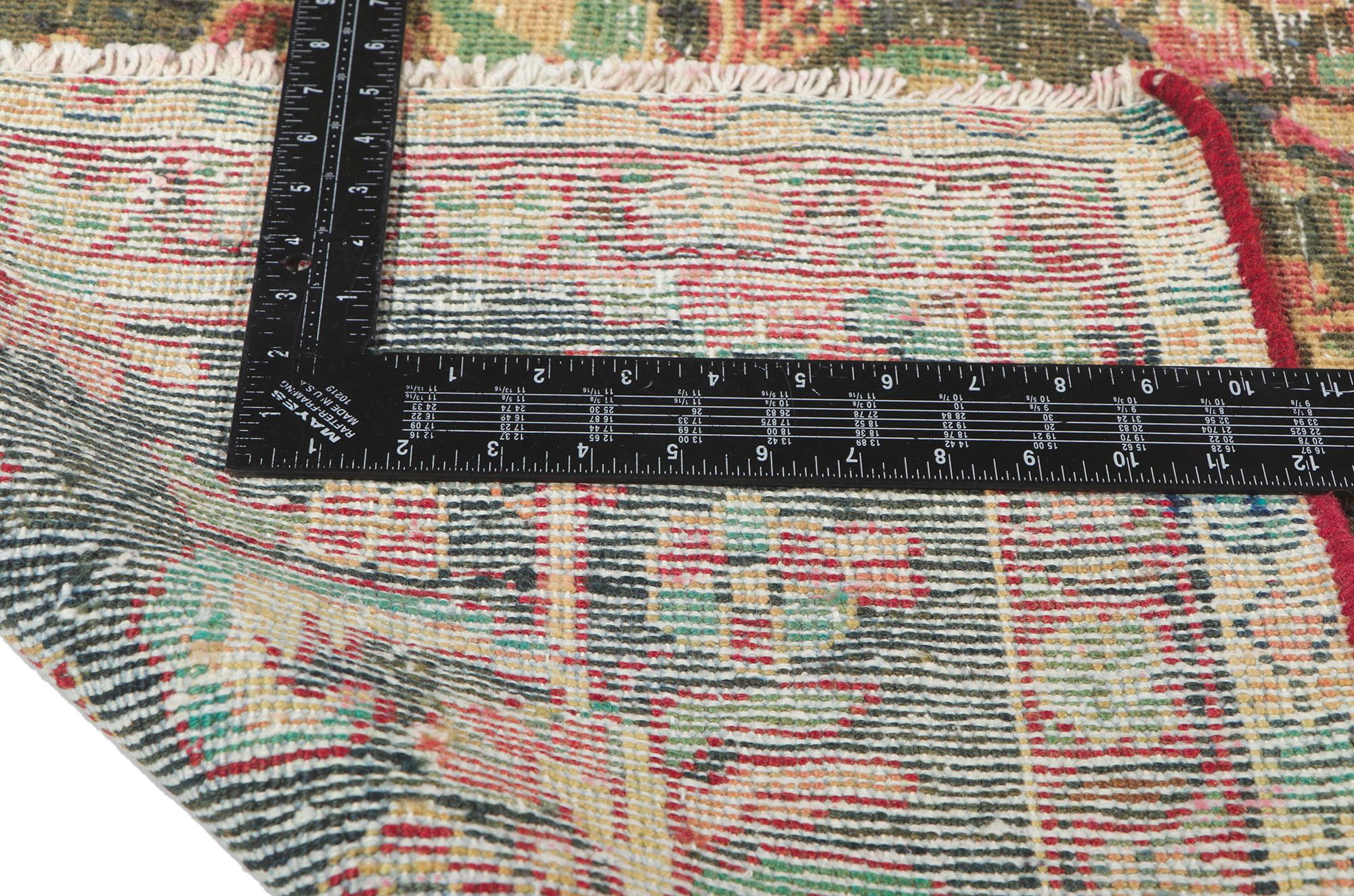 Annodato a mano Tappeto persiano Mahal rustico degli anni '50 con stile moderno e colori della terra in vendita