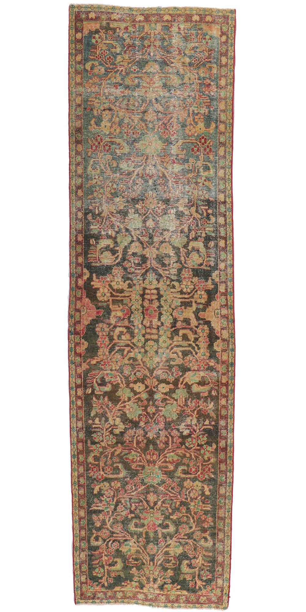 Tappeto persiano Mahal rustico degli anni '50 con stile moderno e colori della terra in vendita 1