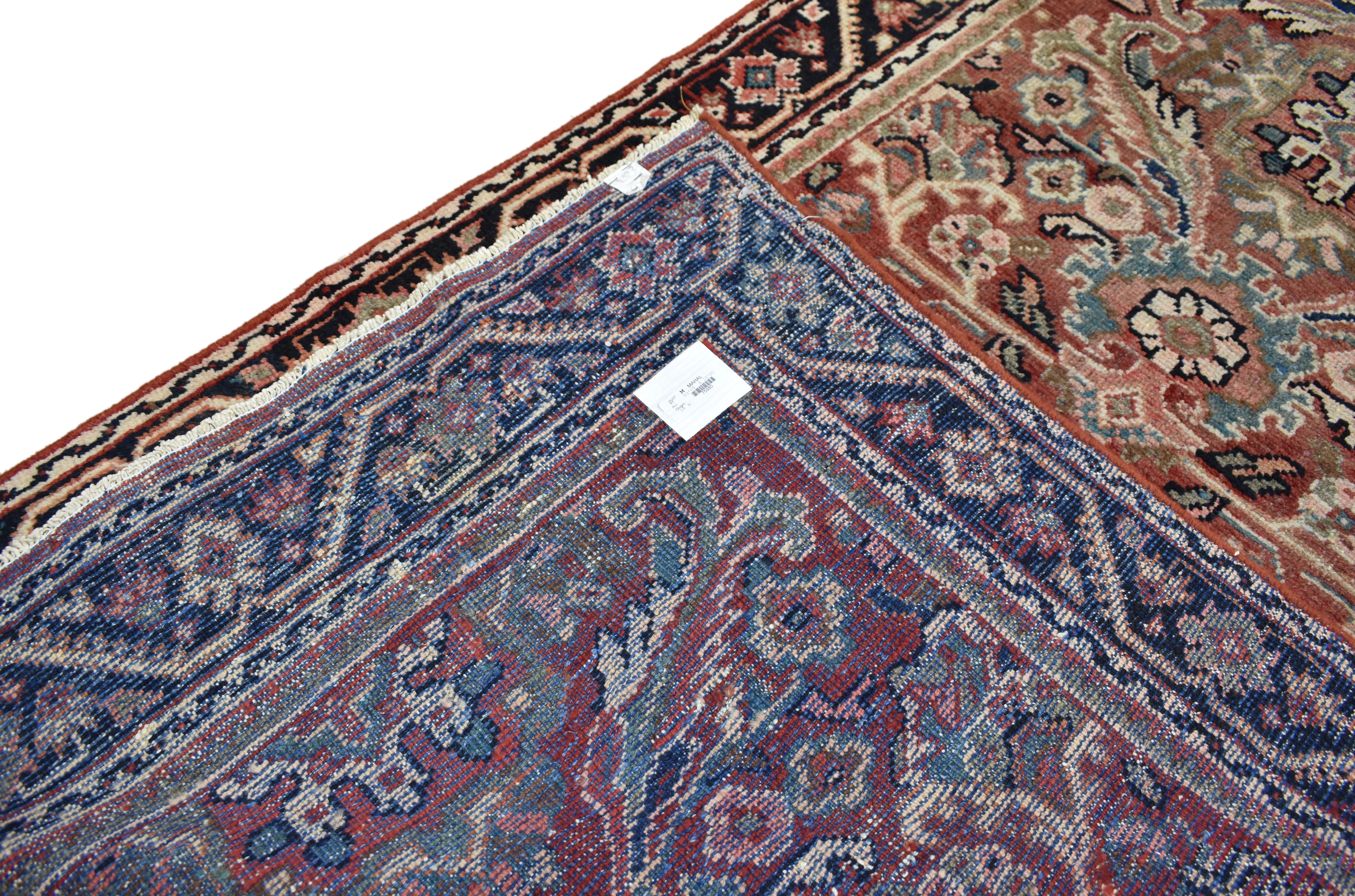 Hand-Knotted Vintage Persian Mahal Runner, Traditional Style Hallway Runner For Sale