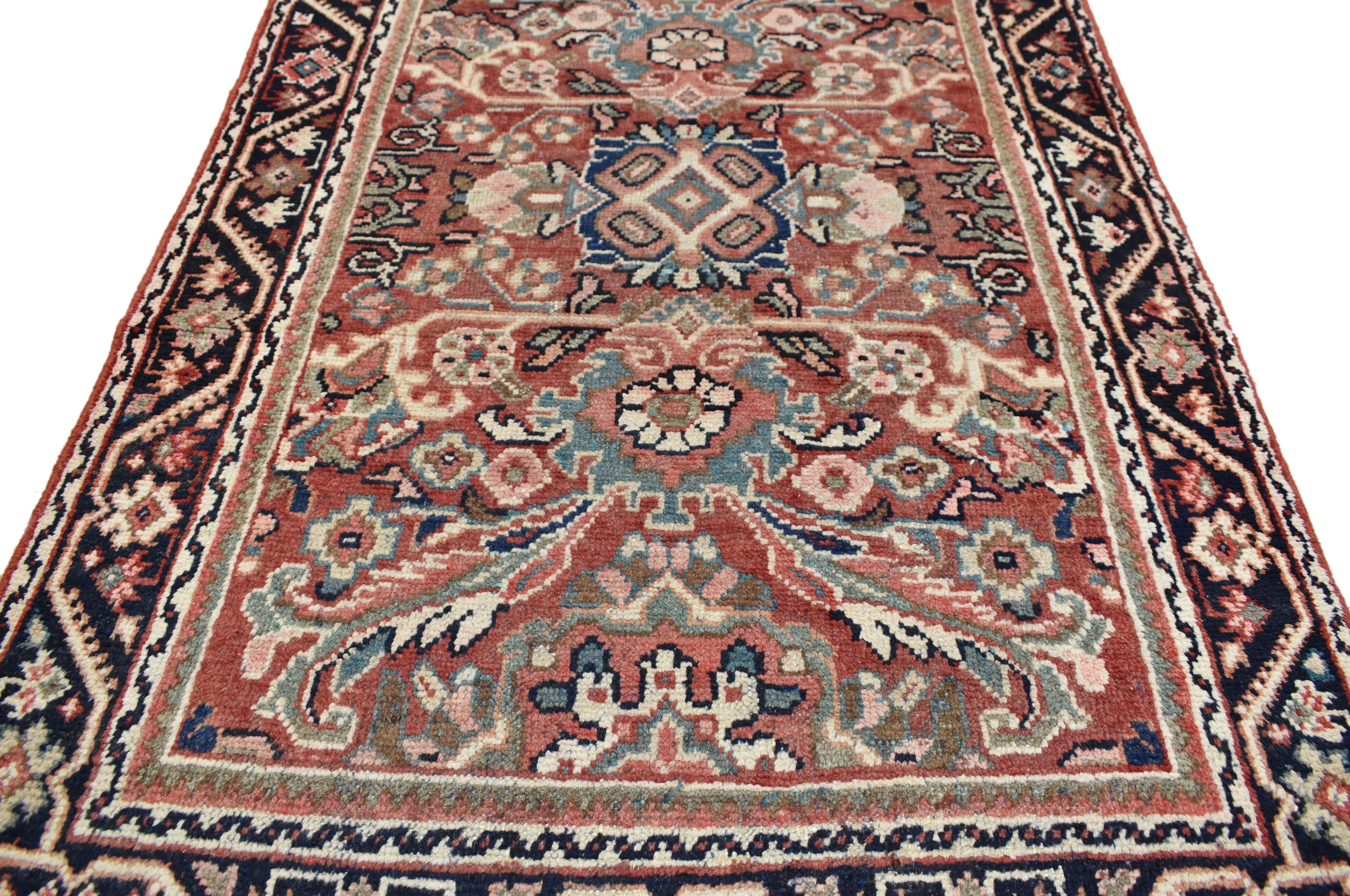 20th Century Vintage Persian Mahal Runner, Traditional Style Hallway Runner For Sale