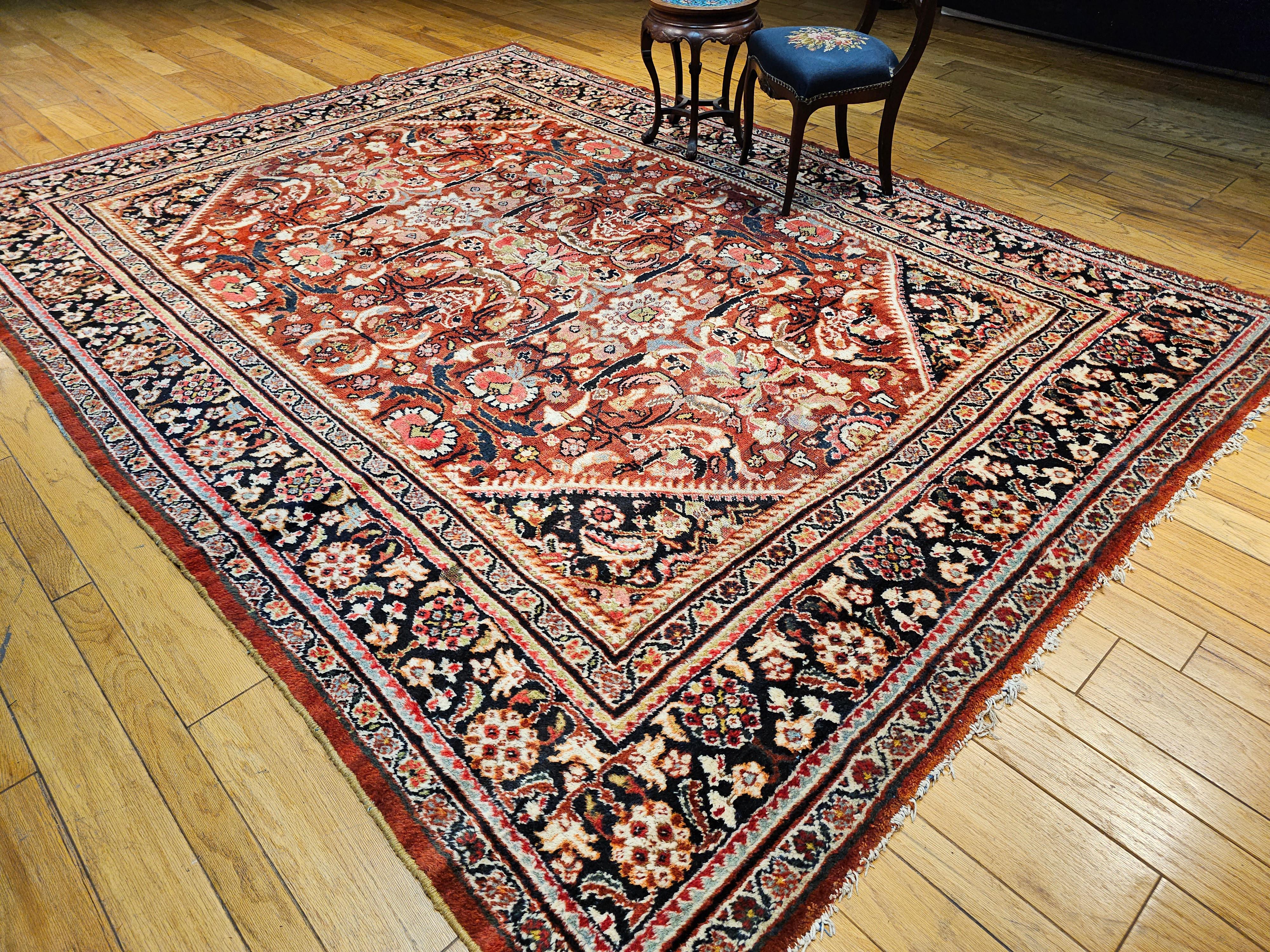 Vintage Persian Mahal Sultanabad in an Allover Pattern For Sale 10