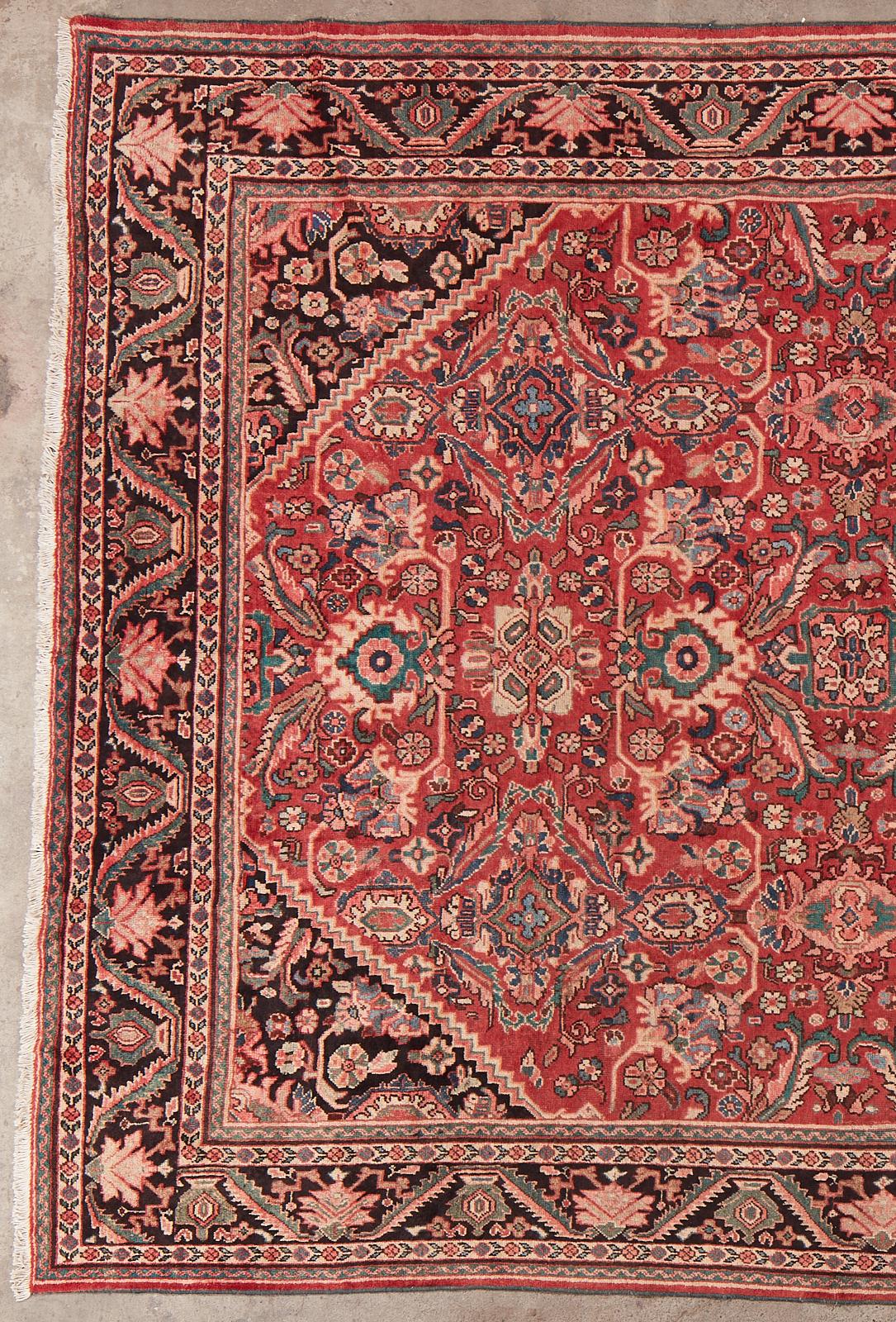 Vintage Persian Mahal Wool Rug For Sale 8