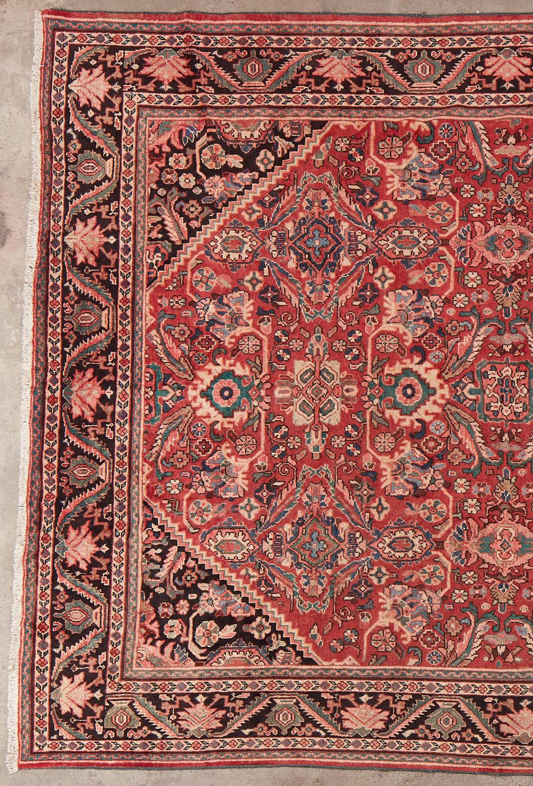 Alfombra persa vintage de lana Mahal en venta 7