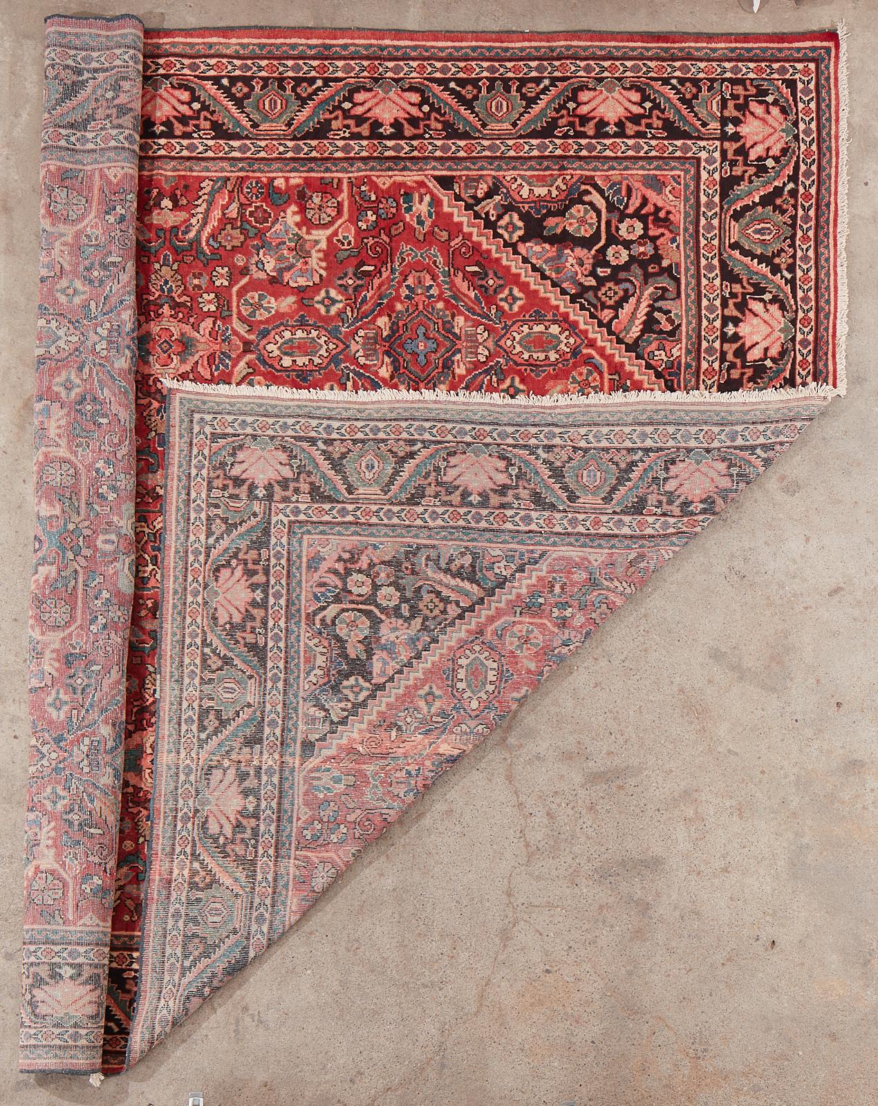 Persischer Mahal-Wollteppich aus Mahal (Handgeknüpft) im Angebot