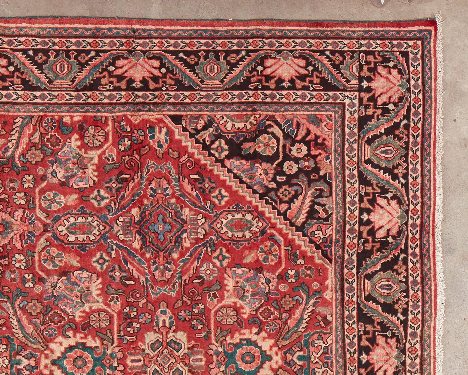 20th Century Vintage Persian Mahal Wool Rug For Sale