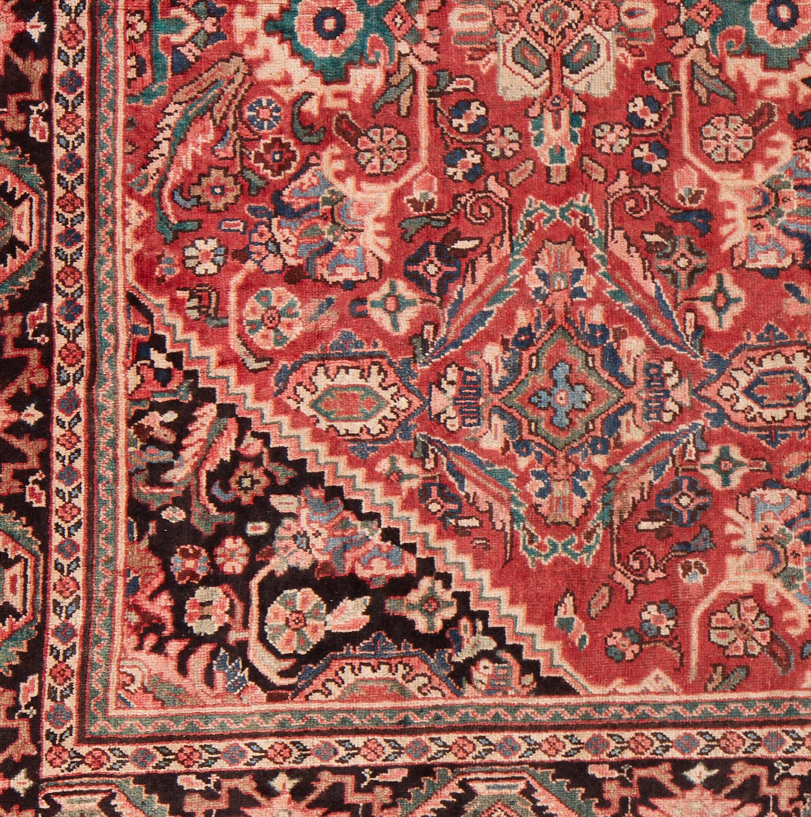 Vintage Persian Mahal Wool Rug For Sale 1