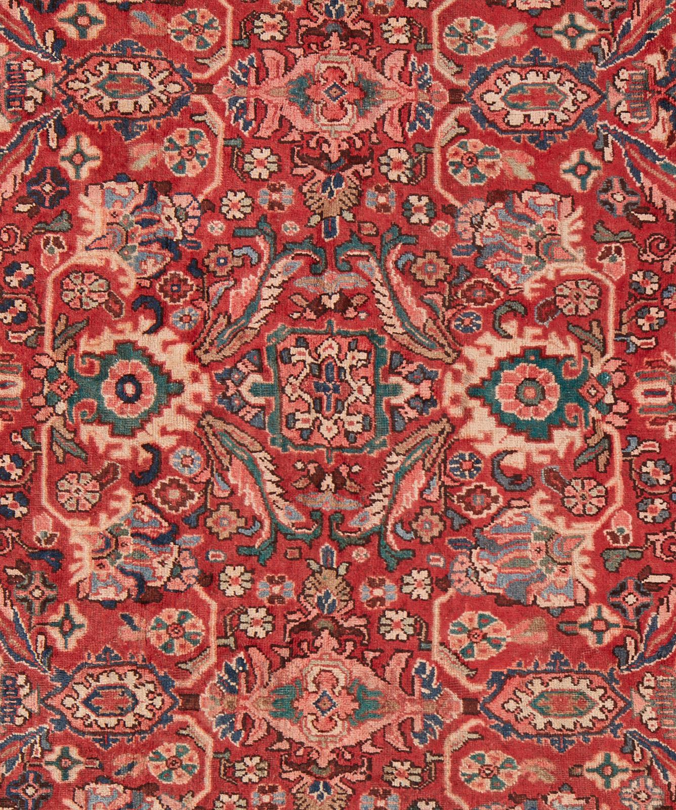 Vintage Persian Mahal Wool Rug For Sale 2