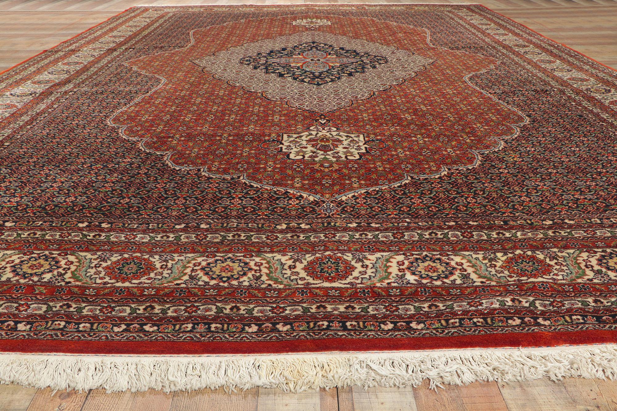 Persischer Mahi-Tabriz-Teppich im Vintage-Stil, 11'11 x 17'08 im Angebot 2