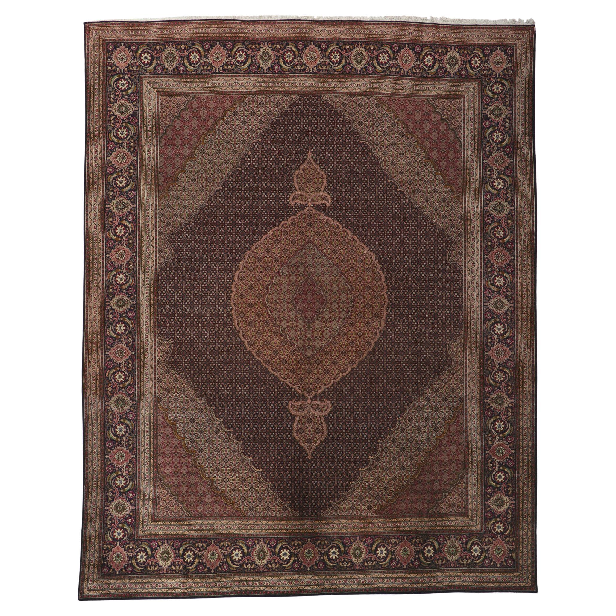 A Moonlit Herati Court: Vintage Persian Tabriz Masterpiece of Timeless Prestige For Sale