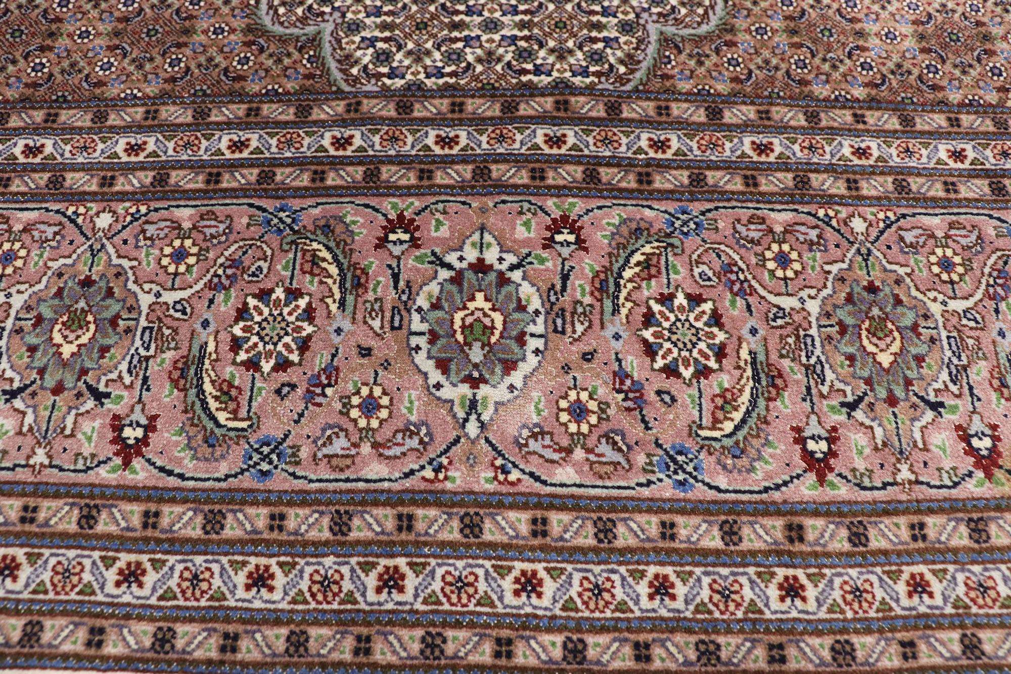 Vintage Persian Mahi Tabriz Rug, Timeless Elegance Meets Historical Richness For Sale 2
