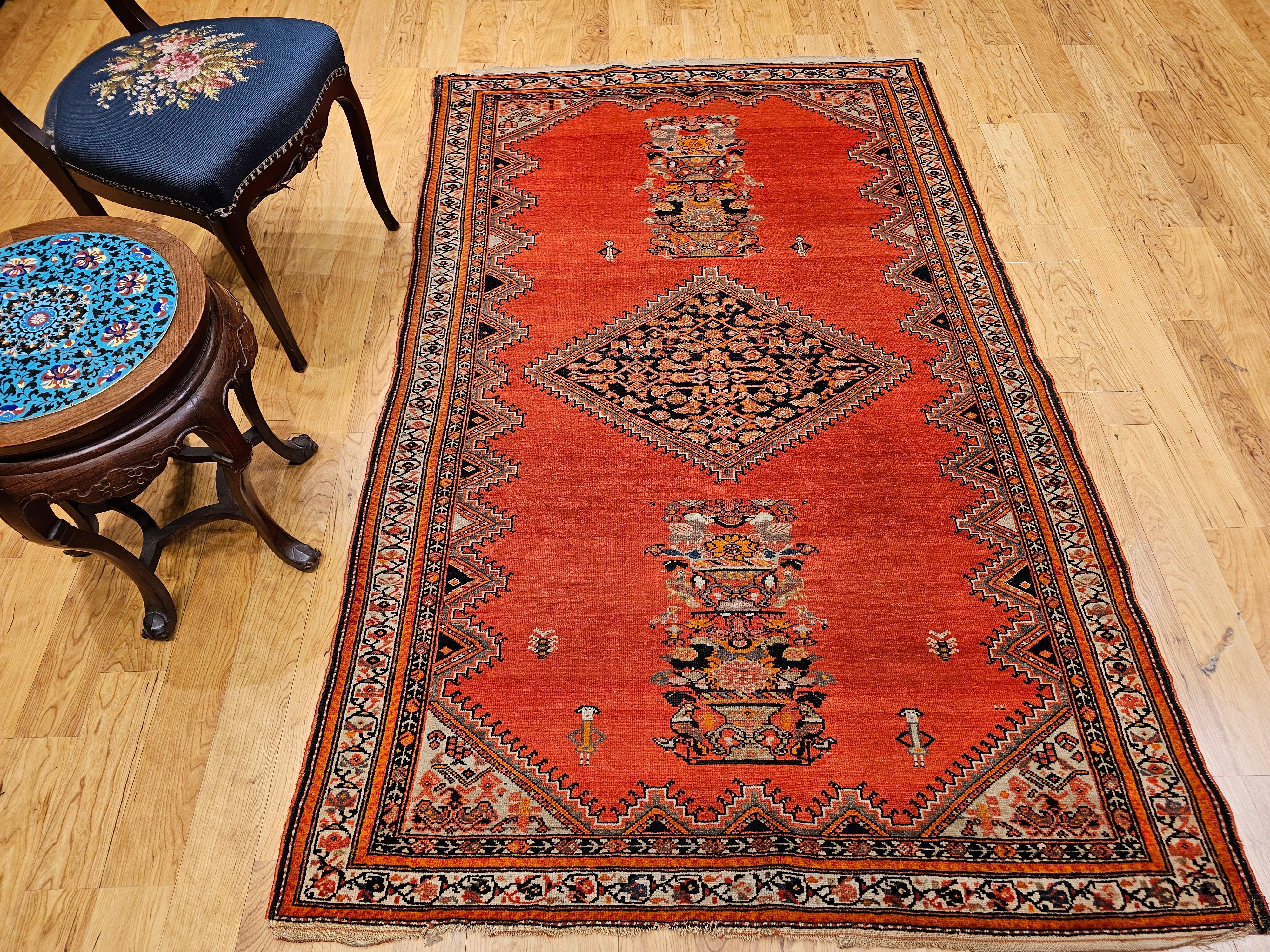 Vintage Persian Malayer Area Rug For Sale 7