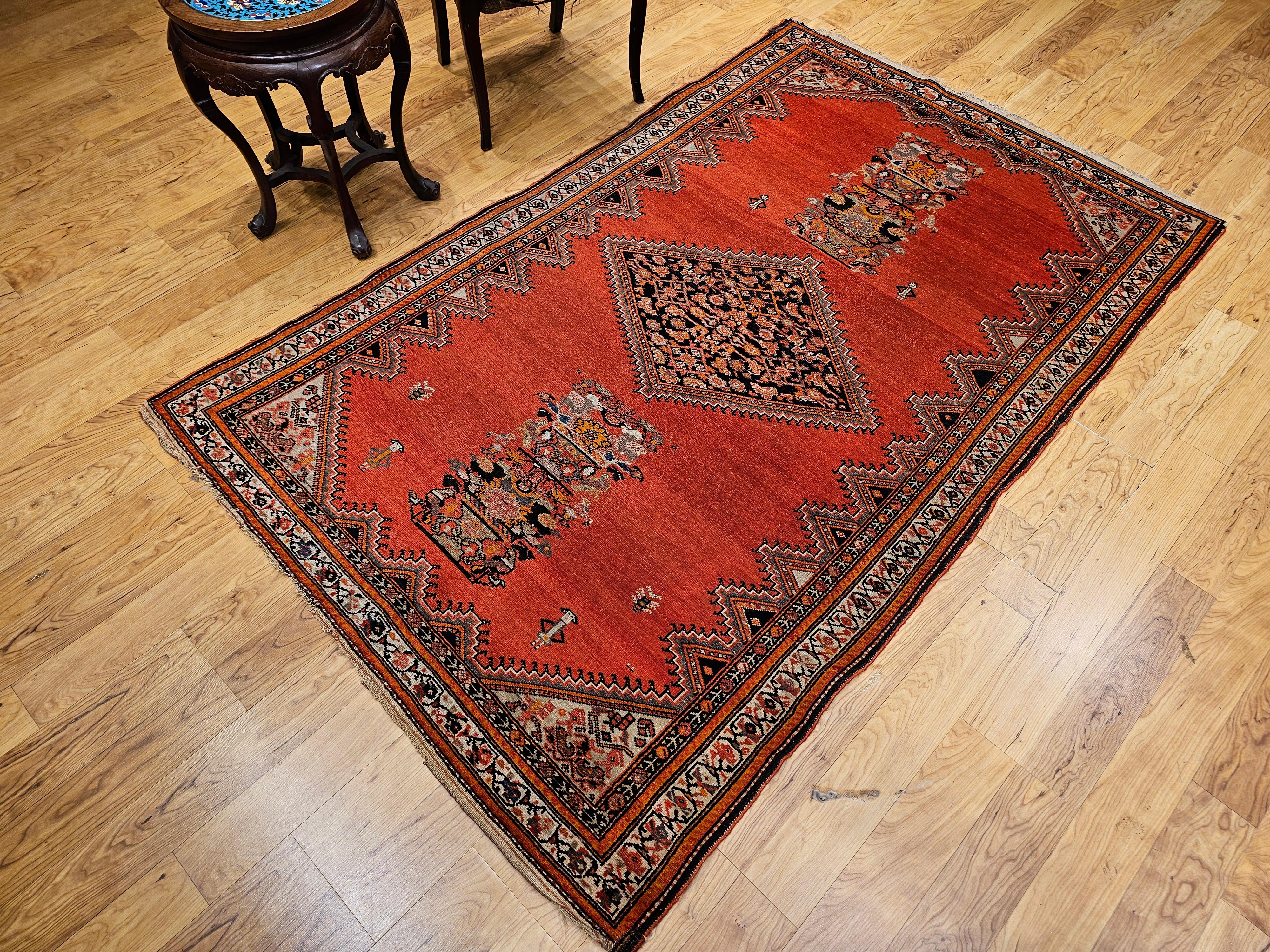 Vintage Persian Malayer Area Rug For Sale 8